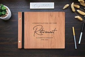 Retirement Memory Book, Personalized Retirement Gift for Him or Her, Congratulations on Your Retirement Album - Etsy