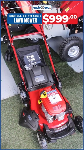 The Einhell GC-PM 51/3 S HW Gasoline Lawn Mower offers a cutting edge design and robust construction. It’s the perfect tool for the perfect lawn every time, with 20 inches of cutting width and 4-in-1 functionality of mow, mulch, catch, and side discharge. Features: ✔️ Quick-start technology ✔️ 70 liter catch bag with filling level indicator ✔️ Folding handle for easy storage ✔️ Handle bar with 3 adjustment levels ✔️ Rear wheel drive high wheels to tackle uneven terrain with ease NOW $999 BBD Vis