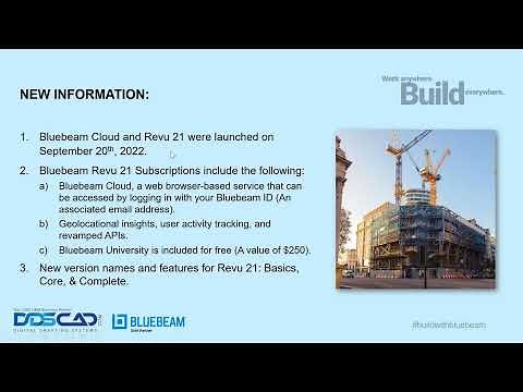 What's New with Bluebeam Cloud and Revu 21 Webinar