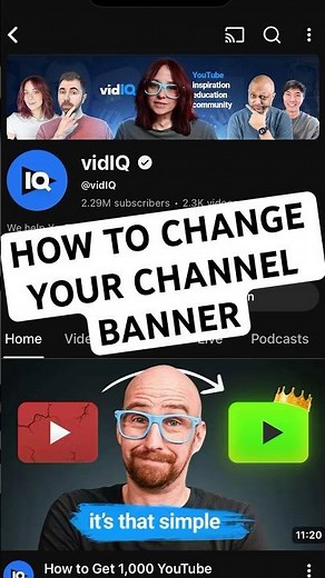 👀 How to Change Your YouTube Channel Banner
