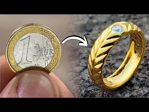 How To Make a Coin Ring with Diamond?Handmade Coin Ring-Adamjewellery