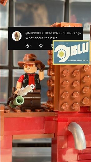 Blu TF2 Heavy in Lego