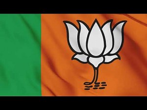 BJP Flag Waving Animation / free stock footage / 3-min loop