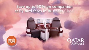 380K views · 4.2K reactions | Book early to take advantage of our incredible companion offer in Business Class. | Qatar Airways | Facebook