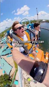 You Can Actually JUMP On This Coaster 😳#seaworld #pipeline #seaworldorlando #rollercoaster #coaster