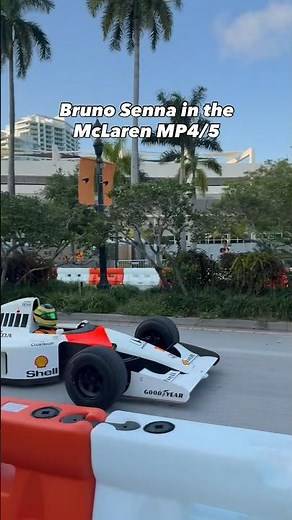 Bruno Senna behind the wheel of the legendary McLaren MP4/5 during McLaren Racing Live: Miami 2026