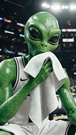 Alien blue steel on the court