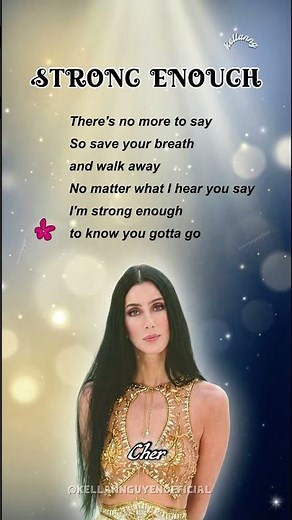 Strong Enough - Cher (Lyrics) #lyrics #90smusic #80smusic #oldiesmusic #classichits #strong