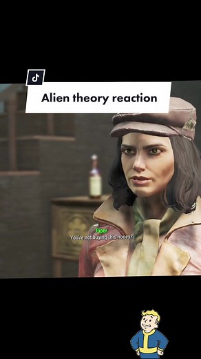 Alien theory, companion reaction #fallout4 #fallout #wtf #fyp Fluffyninjallama (source) https://youtu.be/uVYDYsH0rC8
