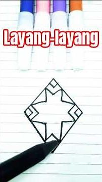 how to draw a 3D kite easily #3danimation #3d #3dprinting #3dart #tutorial #classiccalligraphy