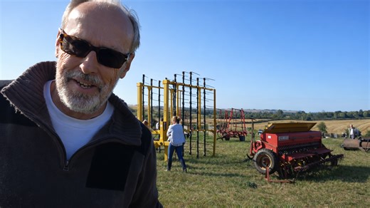 Buying rare heavy machinery at a local farm auction