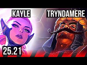 KAYLE vs TRYNDAMERE (TOP) | Rank 3 Kayle, 8/1/11, 70% winrate, Godlike | KR Challenger | 25.21