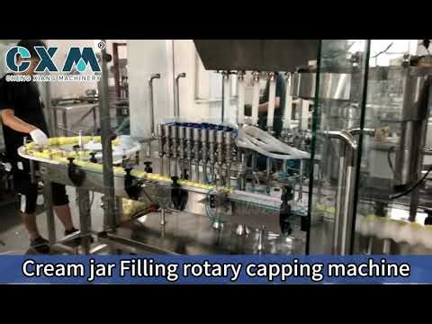 Cream Jar Filling Rotary Capping Machine | Automatic Cream Jar Filler Capper