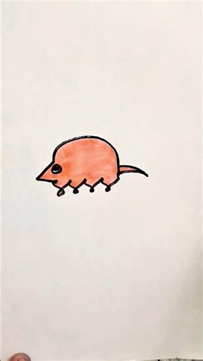 How to draw mouse 🐁 from 4 step by step #drawing #mouse #mousedrawing #shorts #viral