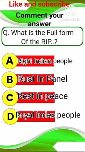 What is the full form of Rip .. ? Comment your answer .