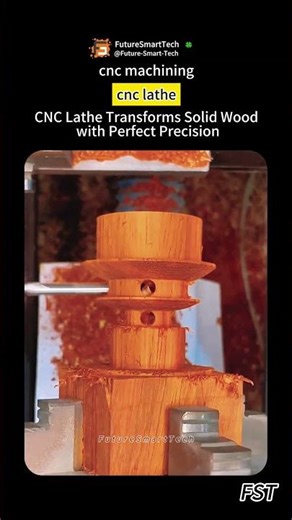 CNC Lathe Transforms Solid Wood with Perfect Precision