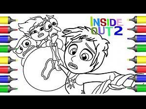 Inside Out 2 NEW Coloring Pages / How To Color Inside Out 2