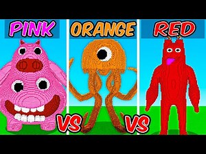 One COLOR Build Challenge in MINECRAFT (Garten of BanBan)!