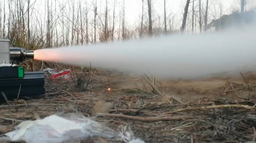 386Nknsu硝糖固体火箭发动机测试#科普#手工制作#固体火箭发动机#knsu #火箭 #马赫环#危险动作请勿模仿