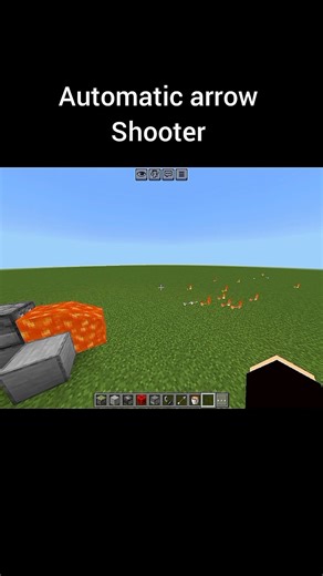 Automatic fire arrow shooter for Minecraft bedrock edition #shorts #minecraft