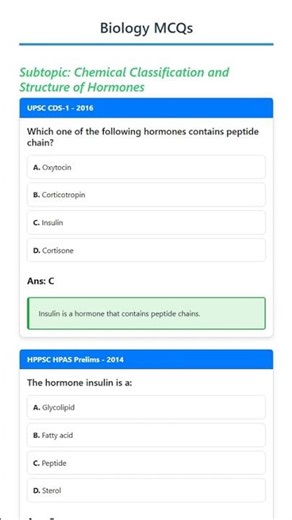 Chemical Classification and Structure of Hormones
