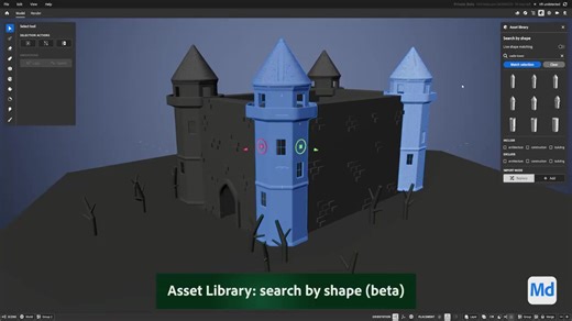 13K views · 74 reactions | Adobe has released Substance 3D Modeler 1.8.5 in public beta. Check out the new AI features in the virtual reality 3D modeling software, including this handy-looking Search by Shape feature https://www.cgchannel.com/2024/04/adobe-releases-substance-3d-modeler-1-8-5-in-public-beta/ | CGchannel | Facebook