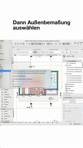Automatische Bemaßung in Archicad