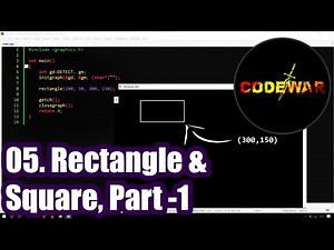 05. How to draw Rectangle and Square using graphics.h (Rect Part 1) | CodeWar
