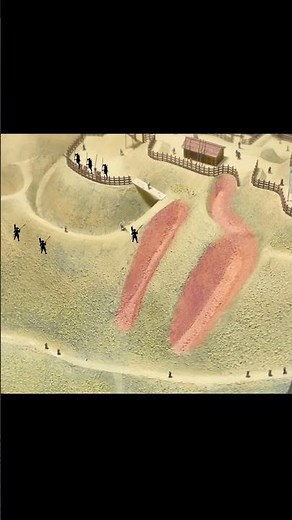 御坂城 鞍部西側解説 出典：Google Earth Studio / 国土地理院「赤色立体図」