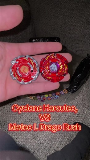 Cyclone Herculeo vs Ultimate Meteo L Drago Rush!! #fyp #beyblade #beyblademetalfusion #beyblademetal