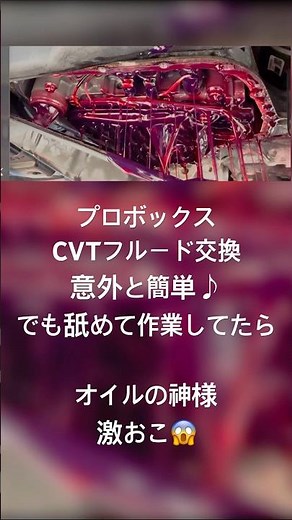 プロボックスCVTフルード交換簡単 しかしオイルの神様激おこ😱#shorts