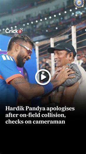 Hindustan Times on Instagram: "🎥#WATCH | Hardik Pandya accidentally hit a cameraman on the arm with a flat six, but made sure to check up on him and make his apologies after the innings. LINK IN BIO for more details! Stay updated with all the stories that matter — download the Hindustan Times app"