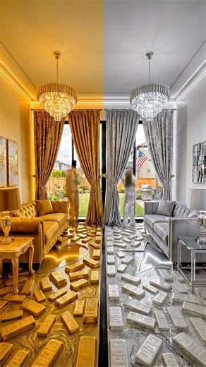 This Gold 💛 & Silver 🤍 Floor Looks Unreal 😳✨