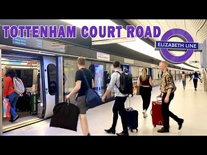 Walking in Elizabeth Line - New Tottenham Court Road Station 4K