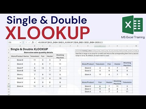 Single and Double XLOOKUP in Excel