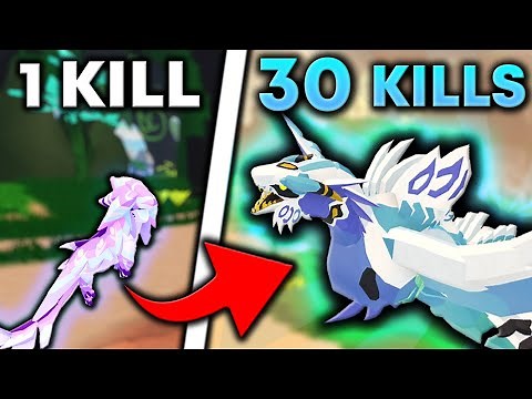 EVERY KILL, my WATER LIZARD GROWS.. | Creatures of Sonaria