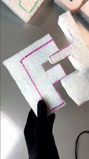foam cutting | Letter F from foam ✂️ | Which letter should I cut next? 🫡👇 #foamcutting #satisfying