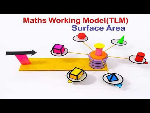 maths working model (3D) (tlm) on surface area | maths tlm using cardboard - diy | craftpiller