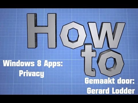 Privacy instellingen in Windows 8