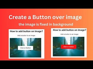 How to create Button over image background by HTML CSS tutorial