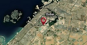 Dubai City Map Zoom (UAE) from Space to Earth