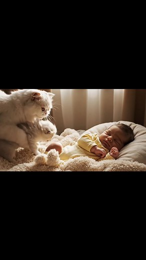 “Loyal Cat Brings Her Kitten to Sleep Beside the Baby — Pure Love ❤️ #cat” | Cat Town