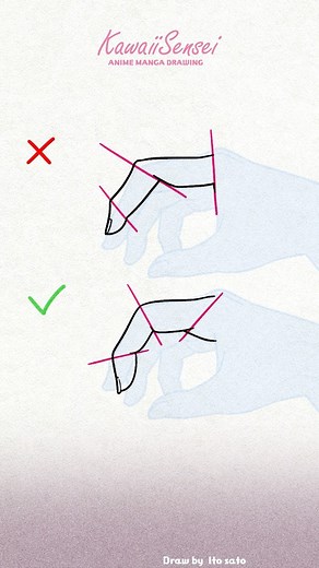 KawaiiSensei@書籍でました on Instagram: "Correct finger joints彩 指の関節の描き方彩 #art #animeart #manga #mangaart #mangadrawing #animedrawing #sketch #arttips #arthelp #supportartists #artsupport #artreference #howtoartist #howtoart #howto #drawingtips #illustration #イラスト #tutorial #anime"