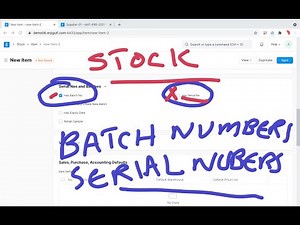 Ch-07 ERPNext - Batches, Serial number ,stock - Training for Accountants & business owners - ERPGulf