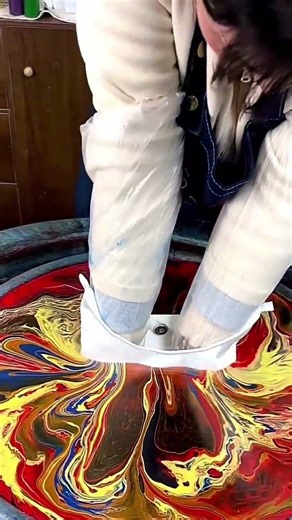 Creative Bag Painting Using Floating Paint Technique