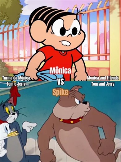 Mônica (Turma da Mônica) vs Spike (Tom e Jerry)
