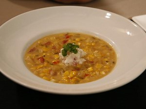 Roasted Corn Chowder with Lobster