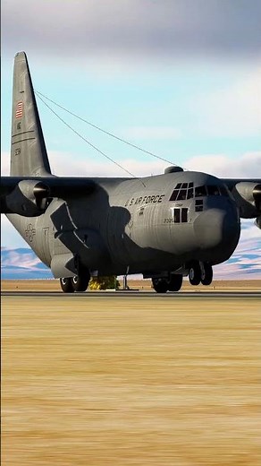 Landing of the Hercules - DCS C-130 Hercules (AI) #dcs #dcsworld #dcsworldgameplay #military