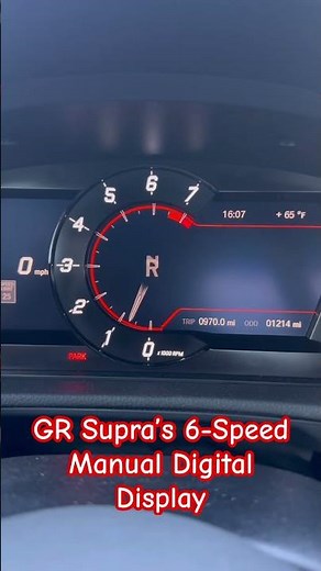 GR Supra 6-Speed Manual Shifting While Stopped | Gauge Cluster & Gear Engagement