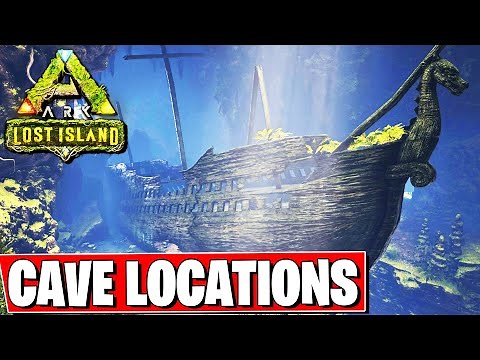 ARK SURVIVAL LOST ISLAND CAVE LOCATIONS AND HIDDEN BASE LOCATIONS